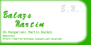 balazs martin business card